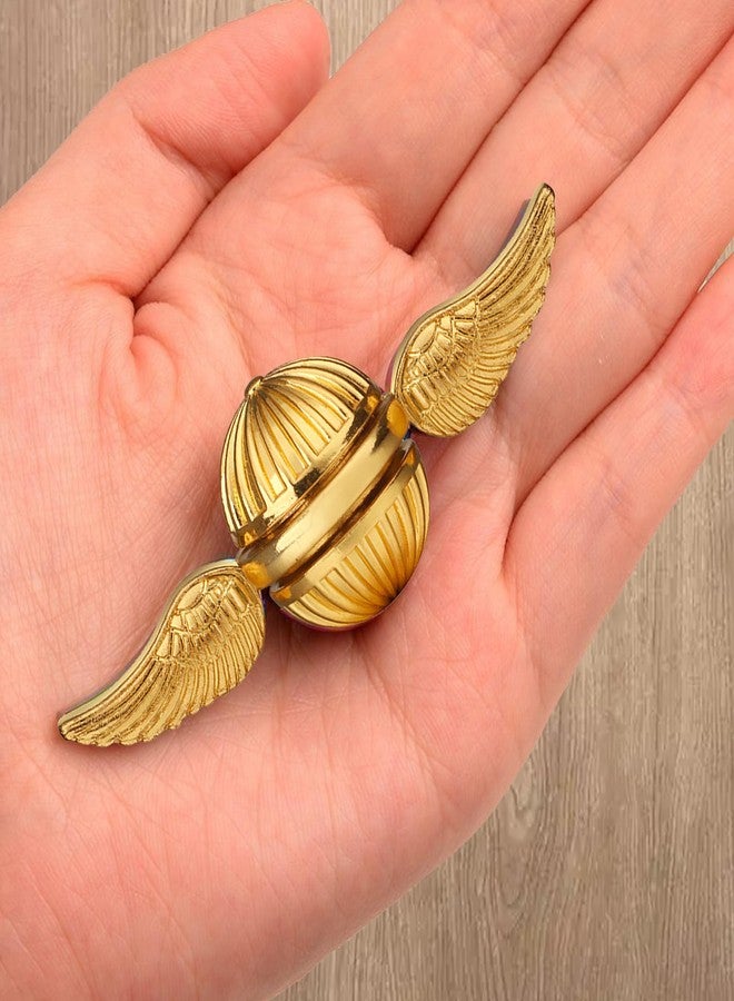 Anzmtosn Gold Sphere Fidget Spinner Metal Toys for Kids Adults, Golden Finger Spinning Toy Magic Orb Anxiety Toys, EDC Desk Spinners Toy Spining Toys Prizes for Christmas Stocking Stuffer Birthday Boys Girls - Image 2